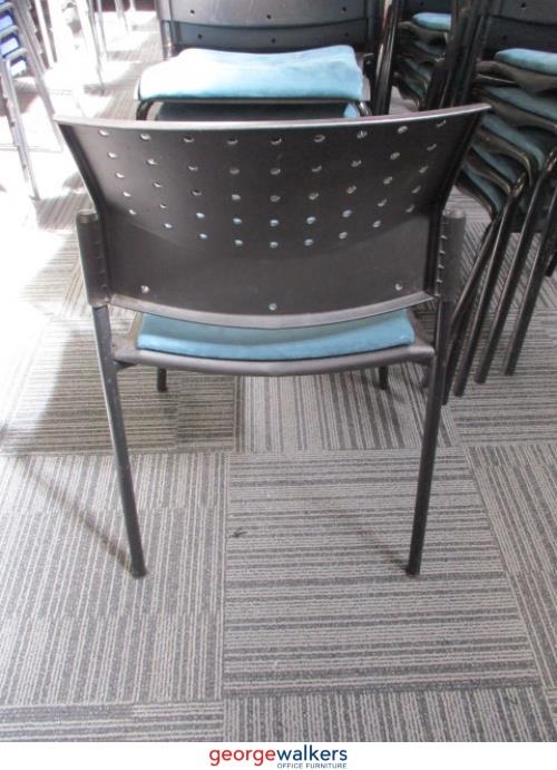 PR5511 - Black/Teal  Reception Chair