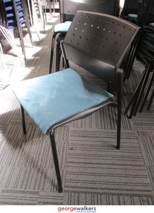 PR5511 - Black/Teal  Reception Chair