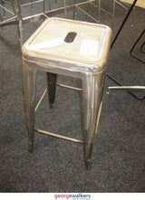 PR5678 - Metallic Silver  Barstool