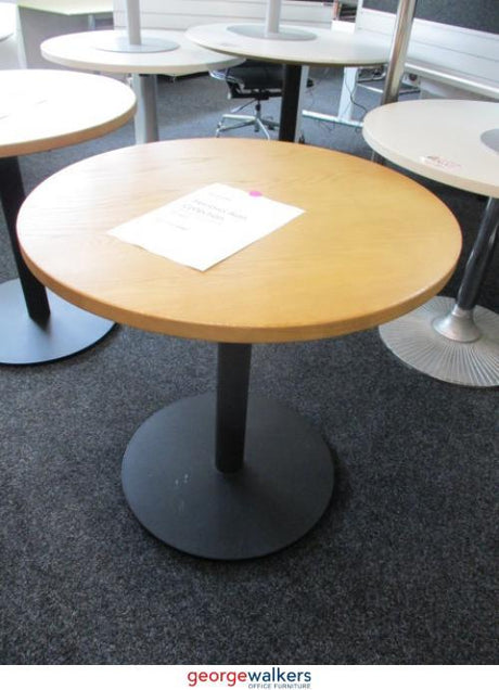 PR5447 - American Ash/Matte Black  Round Table