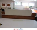 AH002A - Woodgrain Desk Mounted Partition