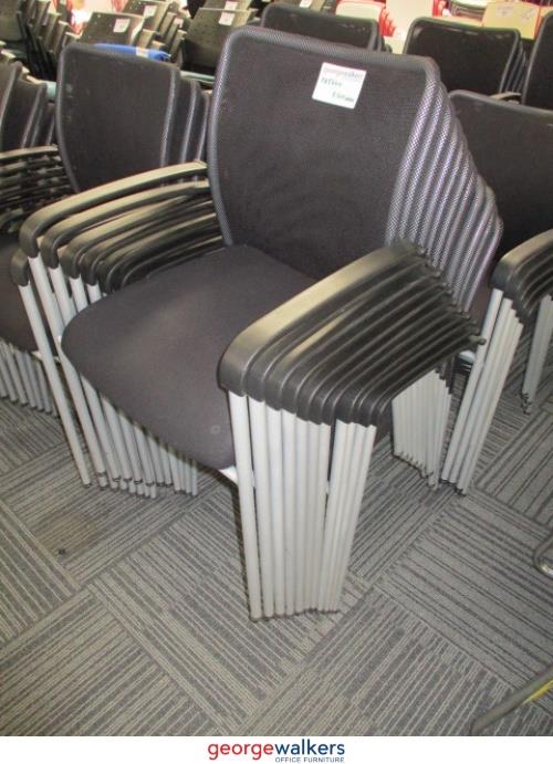 PR5664 - Black Mesh Stackable Meeting Chair