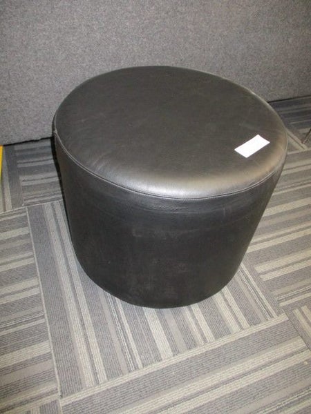 Black Ottoman Leatherette