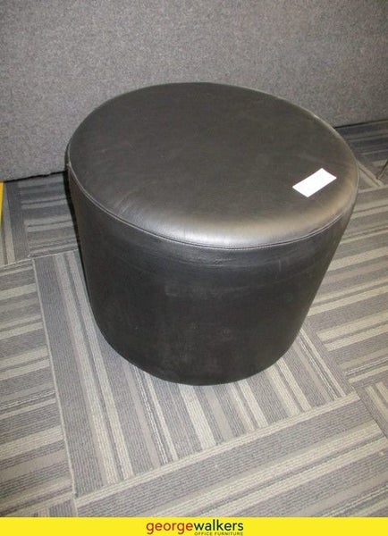 Black Ottoman Leatherette