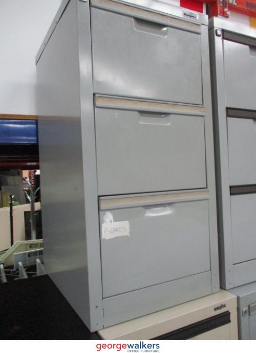 PR5055 - Grey 3 Drawer Filing Cabinet